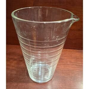 Vintage Rare Baby All Glass Measuring Cup Pitcher 16oz "All For The Baby"